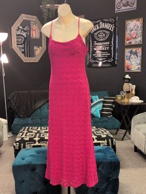 Bardot Fuchsia Spaghetti-Strap Maxi Dress